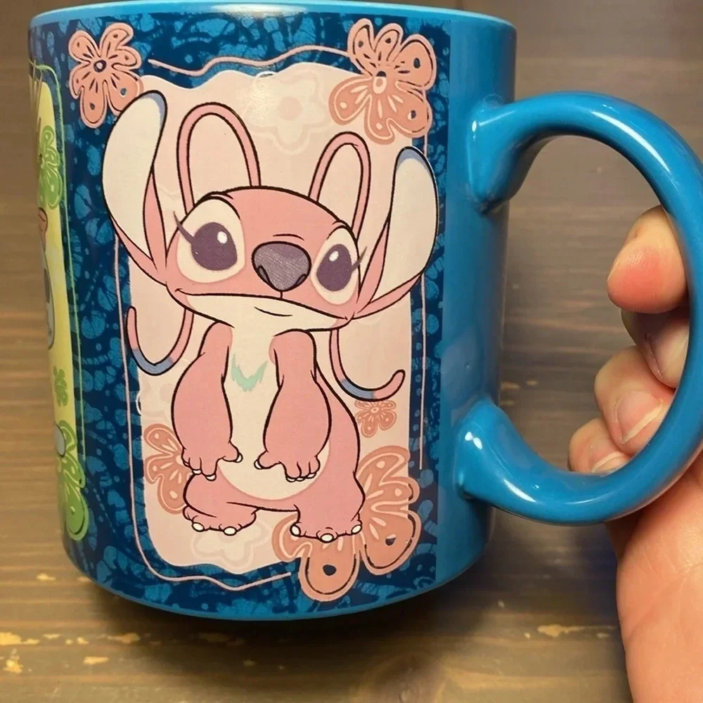 Disney Lilo & Stitch Angel Scrump Floral Portrait Ceramic Mug 20 oz